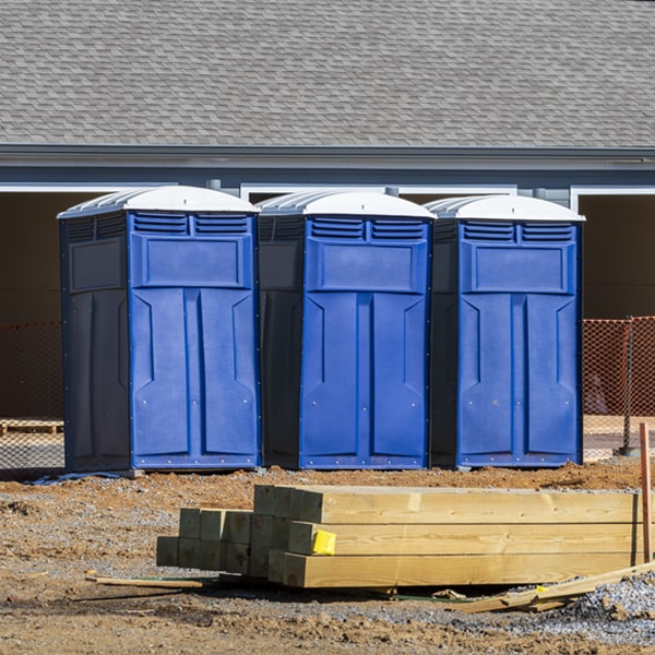 how often are the portable toilets cleaned and serviced during a rental period in Banks AR